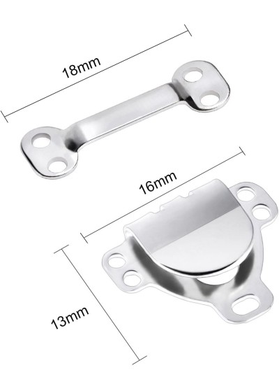 FSN-01-Metal Hook and Eye, Black or Silver - 2 Sizes - Sold in Sets of 10