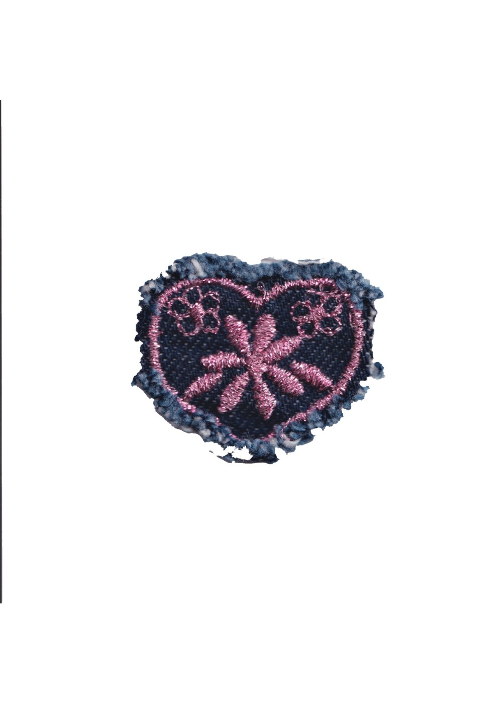 SEW ON PATCH , HEART - 4 x 4 cm