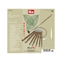 TUNISIAN CROCHET HOOK SET, NATURAL, 3.5 - 8.00 mm